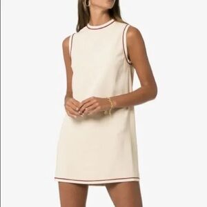 Gucci BNWT Cream Mini Dress with Red Accents